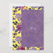 violette Wildblume Einladung (Rückseite)