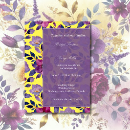 violette Wildblume Einladung