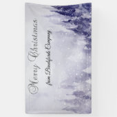 Violette Winterlandschaft Schnee Banner (Vertikal)