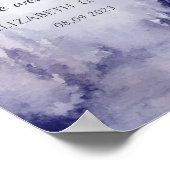 Violette Winterlandschaft Schnee Poster (Ecke)