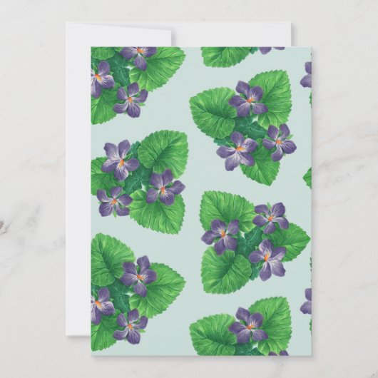 Violetten auf blauem Meerglas (Vorderseite)