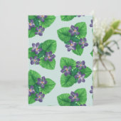 Violetten auf blauem Meerglas (Stehend Vorderseite)