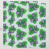 Violetten auf blauem Meerglas (Vorne/Hinten)