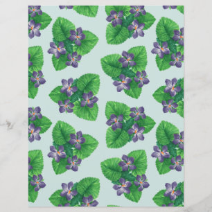 Violetten auf blauem Meerglas
