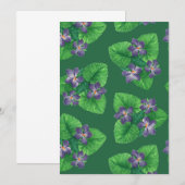 Violetten auf Smaragdgrün (Vorne/Hinten)