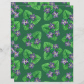 Violetten auf Smaragdgrün (Vorne/Hinten)