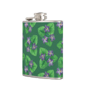 Violetten auf Smaragdgrün Flachmann (Links)