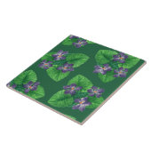 Violetten auf Smaragdgrün Fliese (Seite)