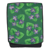 Violetten auf Smaragdgrün Rucksack (Vorderseite)
