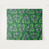 Violetten auf Smaragdgrün Wandteppich (Vorderseite (Horizontal))