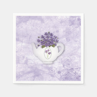 Violetten aus Teekopfpapier Napkin Serviette