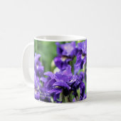 Violetten blauen sibirischen Iris-Caesars Bruder Kaffeetasse (Vorderseite Links)