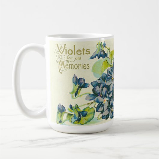 Violetten für alte Erinnerungen Kaffeetasse (Links)