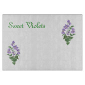 Violetten, Glaszuchtbrett Schneidebrett (Vorderseite)