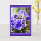 Violetten im Fenster - Karte (Gelbe Blume)