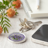 Violetten im Schlüsselanhänger eines Mondglases (Seite)