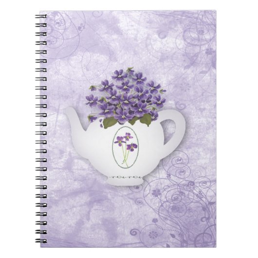 Violetten im Teekessel Notizblock (Vorderseite)