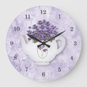 Violetten in der Teekessel-Uhr Große Wanduhr (Vorderseite)