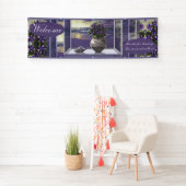 Violetten in einem Mondglück Banner (Insitu)