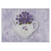 Violetten in einem Teekessel Schneidebrett (Vorderseite)