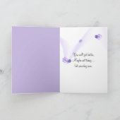 Violetten in Vintagem Teacup Karte (Innenseite)