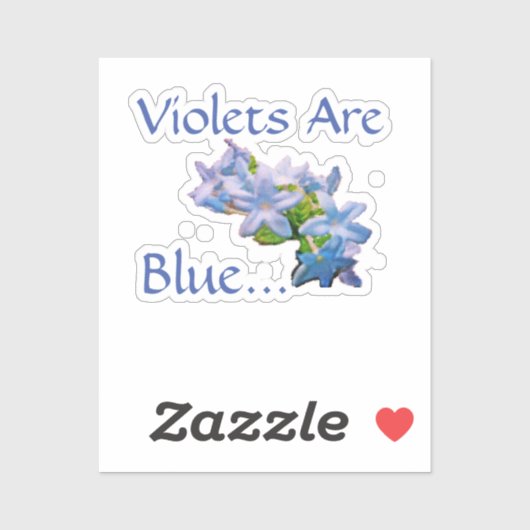 Violetten sind blau... aufkleber (Blatt)