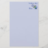 Violetten sind blau... briefpapier (Vorderseite)