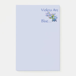 Violetten sind blau... post-it klebezettel