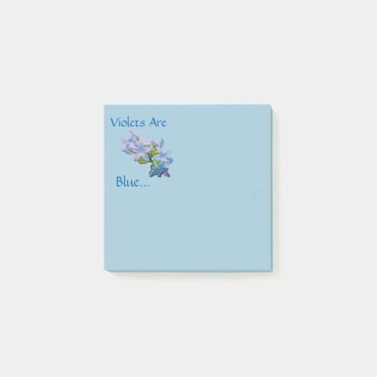 Violetten sind blau... Post-It Klebezettel (Vorderseite)