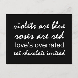 Violetten sind blau postkarte