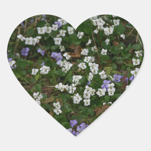 Violetten sind es. . .Sticker Herz-Aufkleber (Vorderseite)