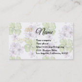 Violetten und Kleeblätter Visitenkarte (Vorderseite)