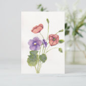 Violetten und Poppione Dankeskarte (Stehend Vorderseite)