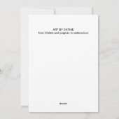 Violetten und Poppione Feiertagskarte (Rückseite)