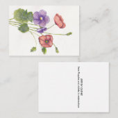 Violetten und Poppione Mitteilungskarte (Vorne/Hinten)