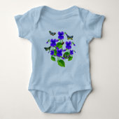 Violetten und Schmetterlinge Baby Strampler (Vorderseite)