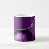 Violetter Achat-Silber-Glitter Kaffeetasse (Mittel)