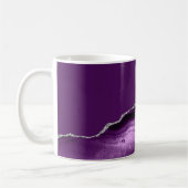 Violetter Achat-Silber-Glitter Kaffeetasse (Links)