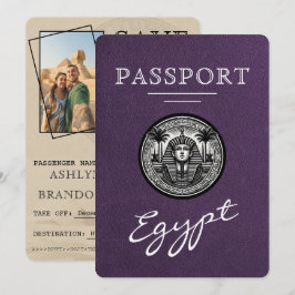 Violetter Ägypten Reisepass Hochzeit Termin bekann Save The Date