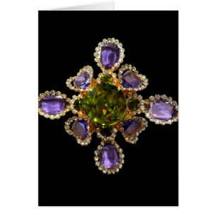 Violetter Amethyst Diamanten Smaragd-Schmuck