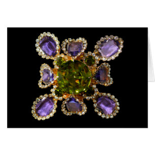 Violetter Amethyst Diamanten Smaragd-Schmuck