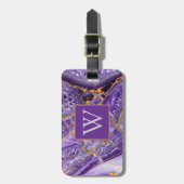 Violetter Amethyst Gepäckanhänger (Vorderseite vertikal)