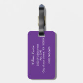 Violetter Amethyst Gepäckanhänger (Rückseite vertikal)