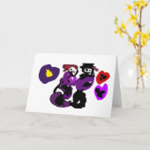 Violetter Ball Tanzend Karte (Gelbe Blume)