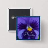 Violetter blauer Pansy Button (Vorne & Hinten)