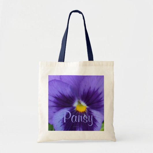Violetter blauer Pansy Tragetasche (Vorne)