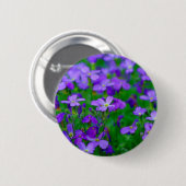 Violetter Blumen-Knopf Button (Vorne & Hinten)