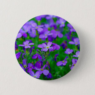 Violetter Blumen-Knopf Button