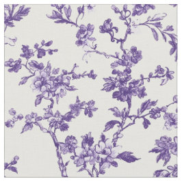 Violetter Blumen-Zweig-Toile Stoff