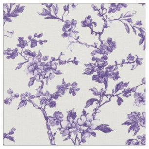 Violetter Blumen-Zweig-Toile Stoff